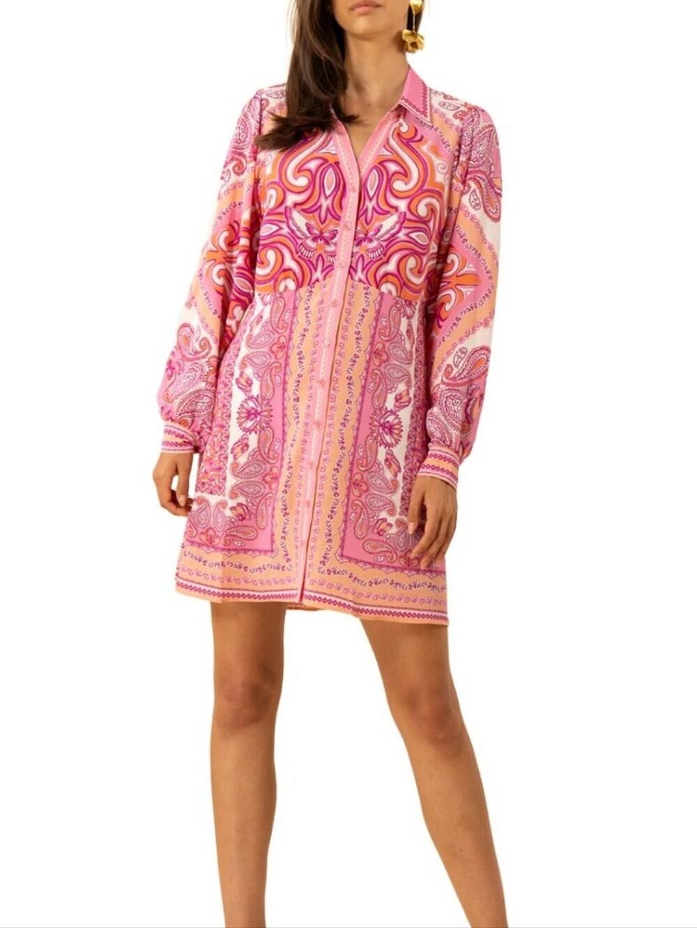 $451 NWT Halebob Hadlee Silk Pink Mini Dress Size Small